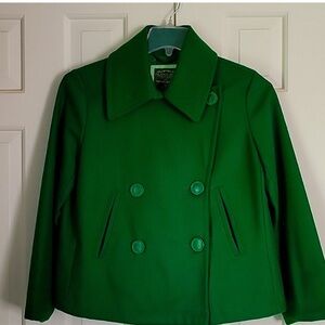 U.S. Polo Assn. Green wool blend cropped Pea Coat sz M